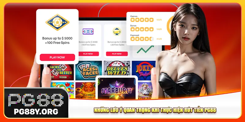 Những lưu ý quan trọng khi thực hiện rút tiền Pg88